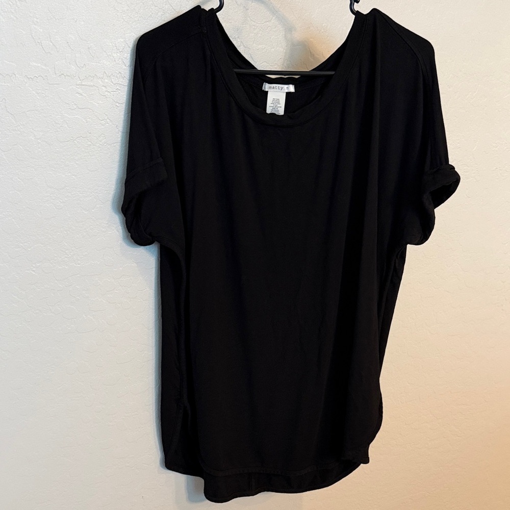 Matty M French Terry Roll Cuff Tee